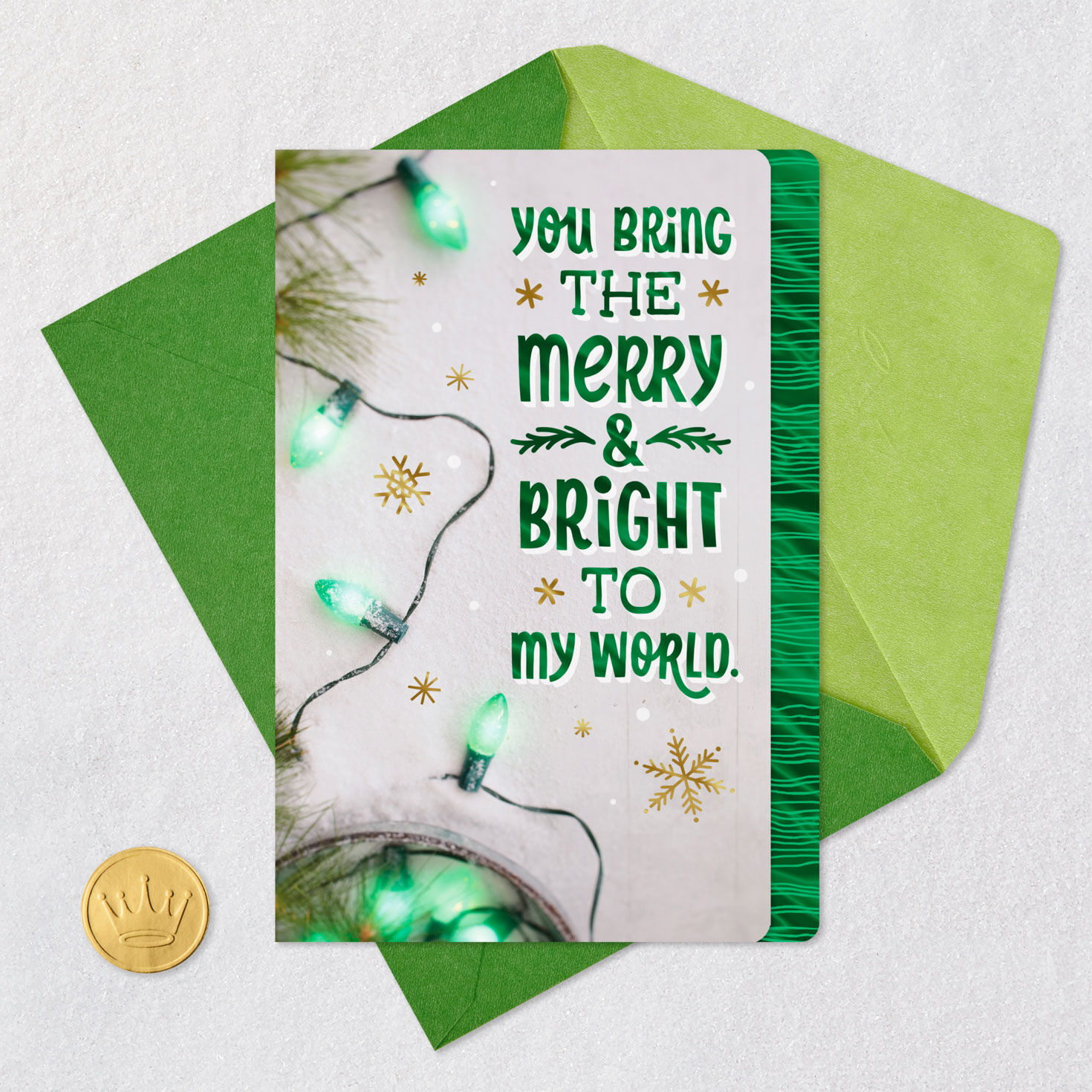 Grateful for Your Merry and Bright in My World Christmas Card for only USD 2.99 | Hallmark