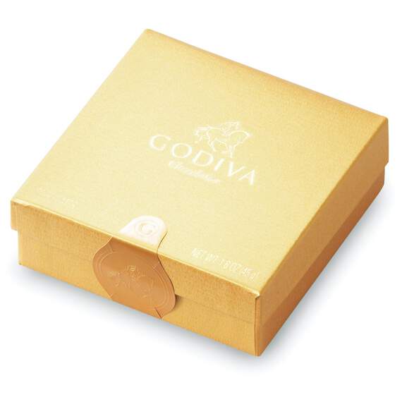 Godiva Chocolatier Assorted Chocolates in Gold Gift Box, 4 Pieces