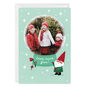Photo Snow Globe Personalized Holiday Card Card Front with Envelope image number 1