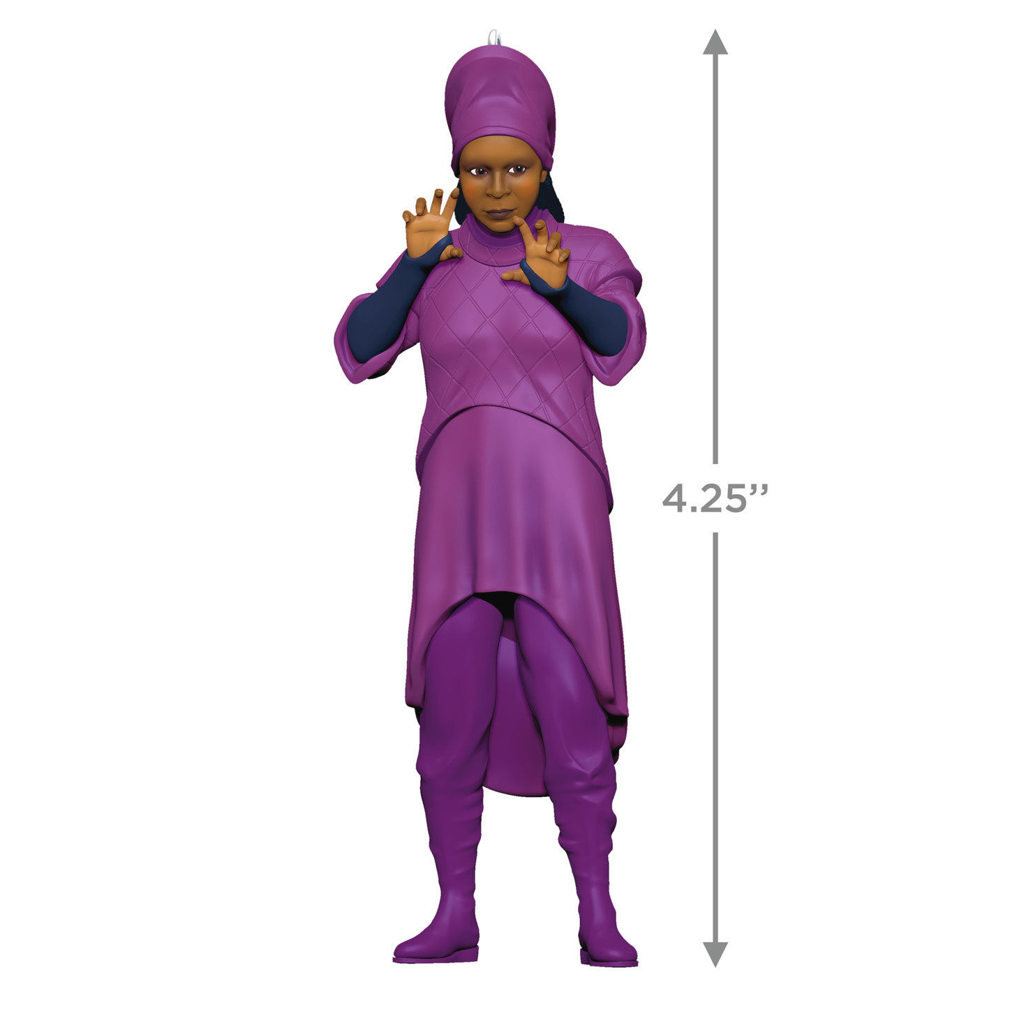 Star Trek Next Generation Guinan Keepsake Ornament Measurement image number 3