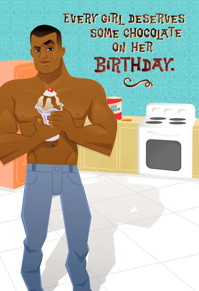 Chocolate Ice Cream Sundae Birthday Card