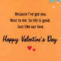 Life Is Good With You Next to Me Romantic Valentine's Day Card, , large image number 3
