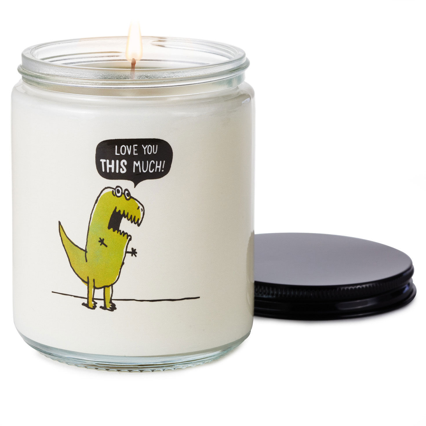 T-Rex Love You This Much Scented Single-Wick Jar Candle, 7 oz., , large image number 2