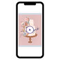 Elegant Cake With Flowers Personalized Wedding Card phone with card front image number 1