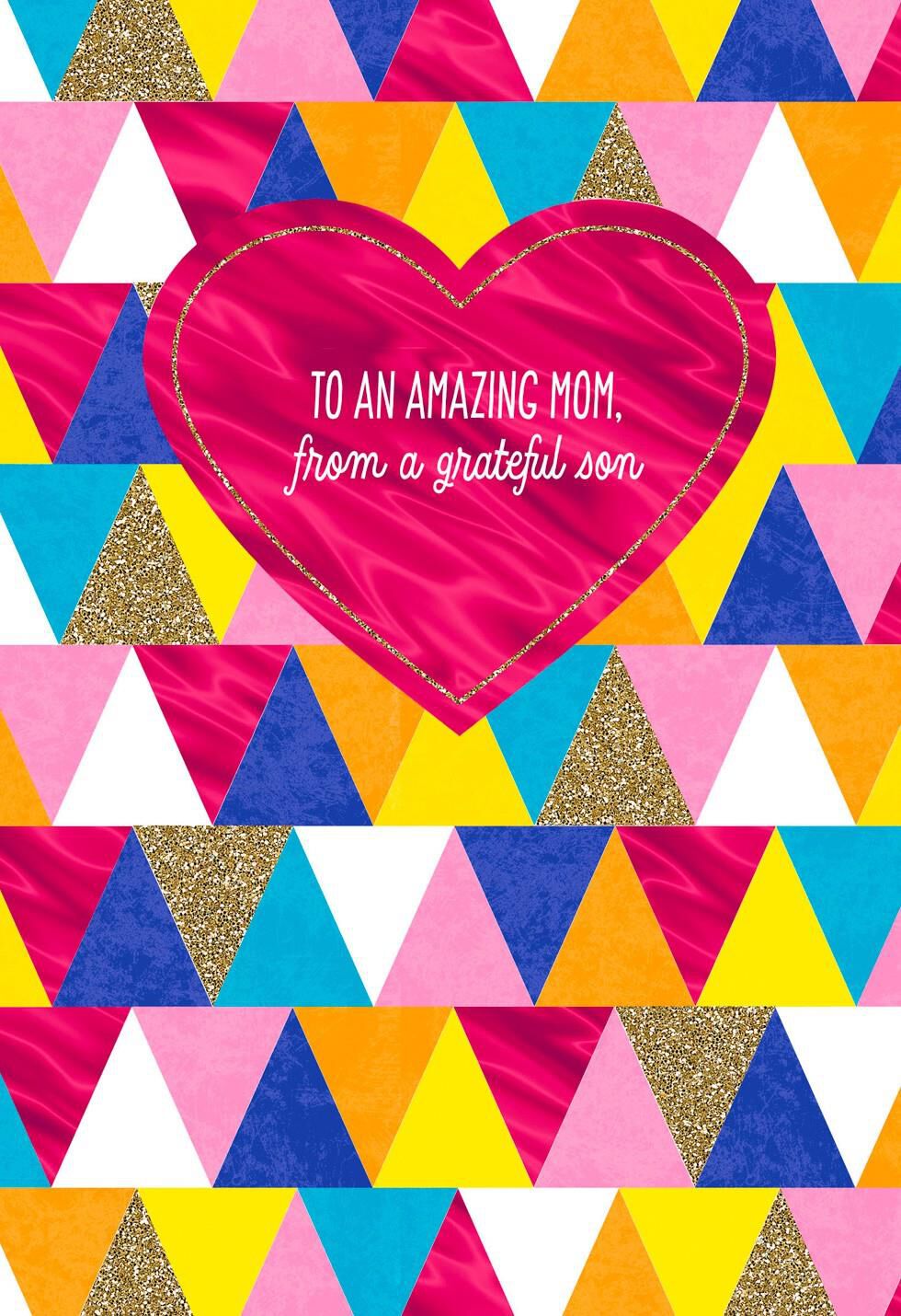 From a Grateful Son Mother's Day Card