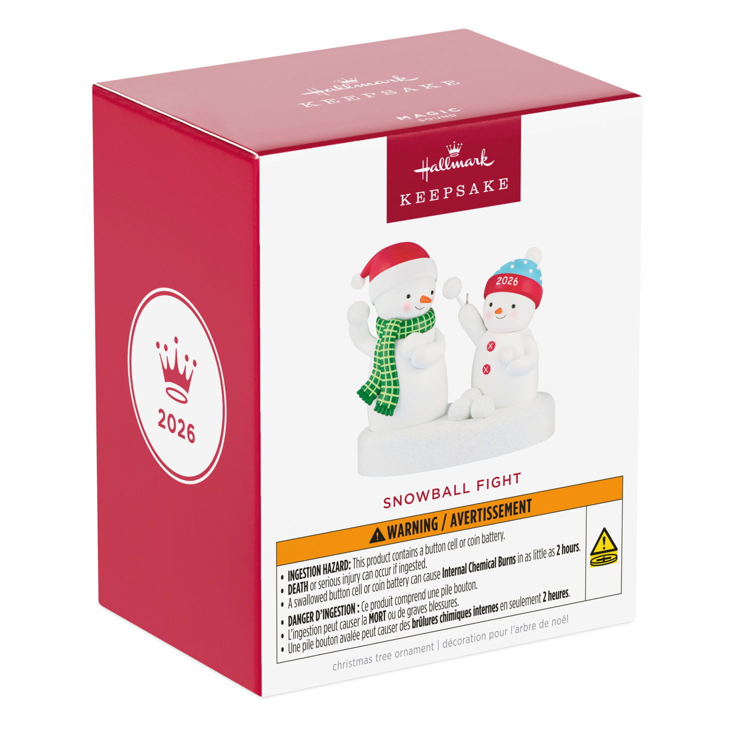 Snowmen Tossing Snowballs Keepsake Ornament package front image number 7