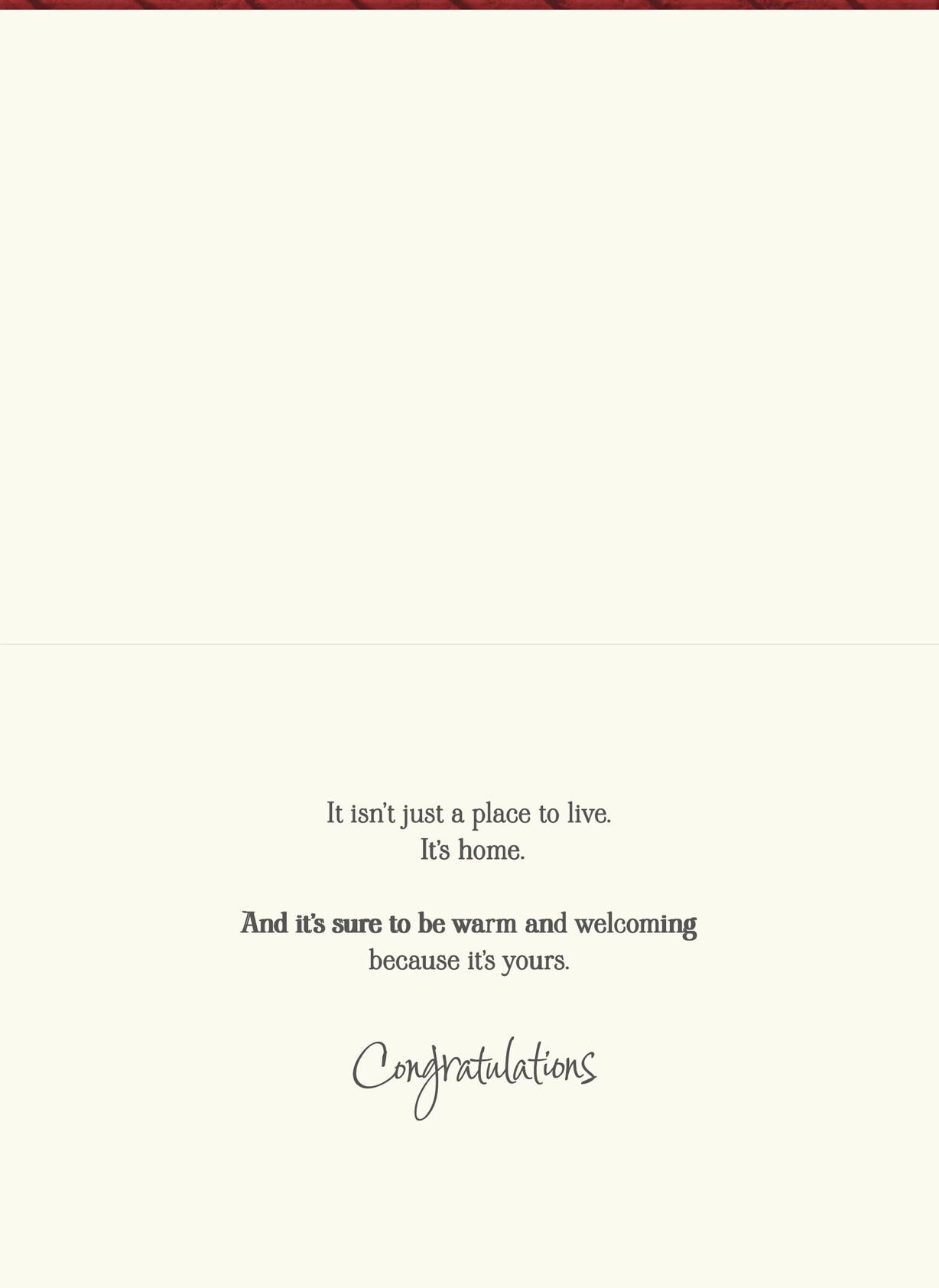 Welcome Mat New Home Congratulations Card