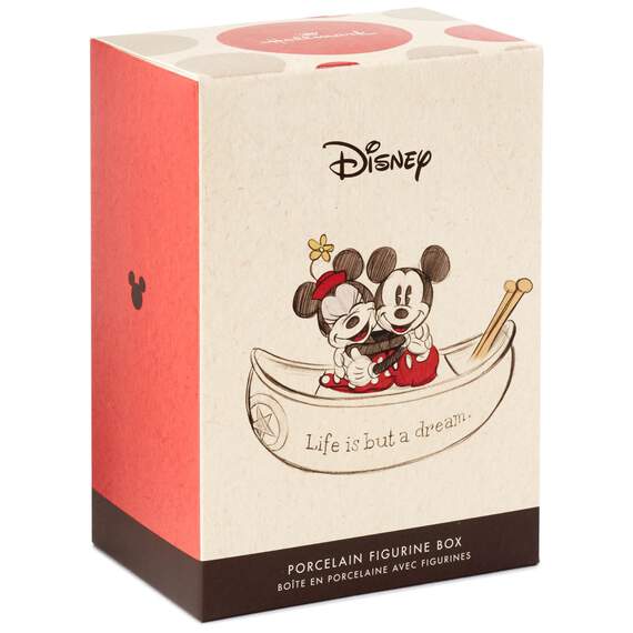 Mickey and Minnie in Boat Porcelain Trinket Box, , large image number 2