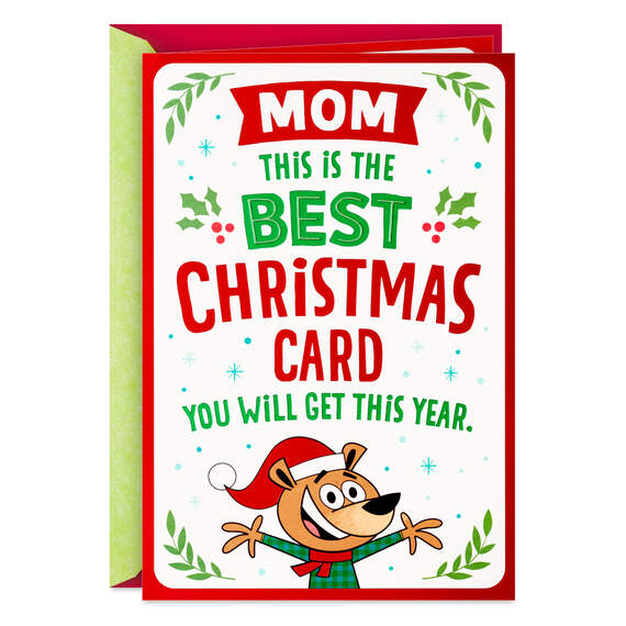 Only the Best Funny Christmas Card for Mom