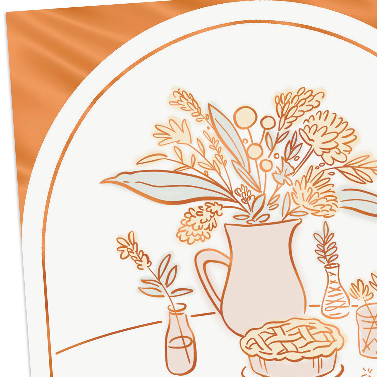 Dinner Table Setting Thanksgiving Card Card Front Detail image number 4