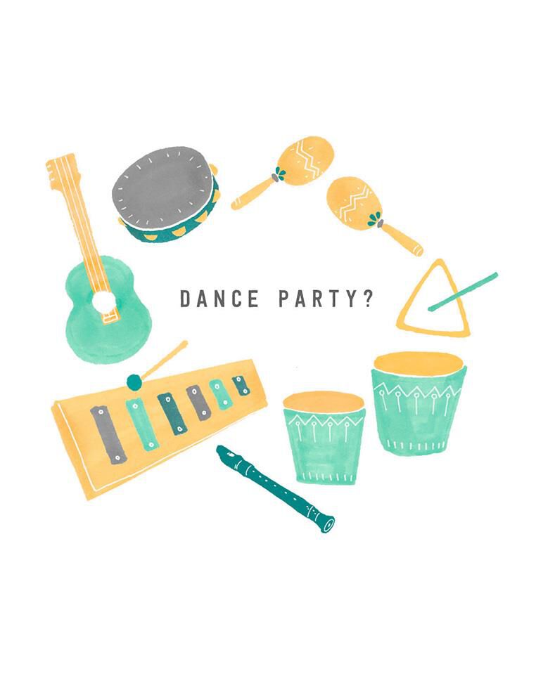 Dance Party Birthday Card