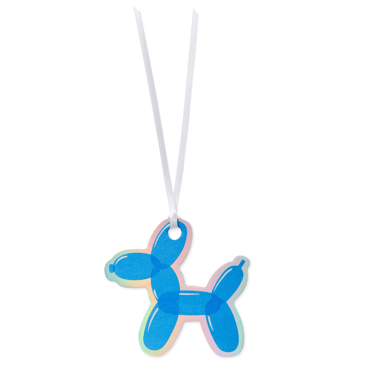 Blue Balloon Dog Die-Cut Gift Tag