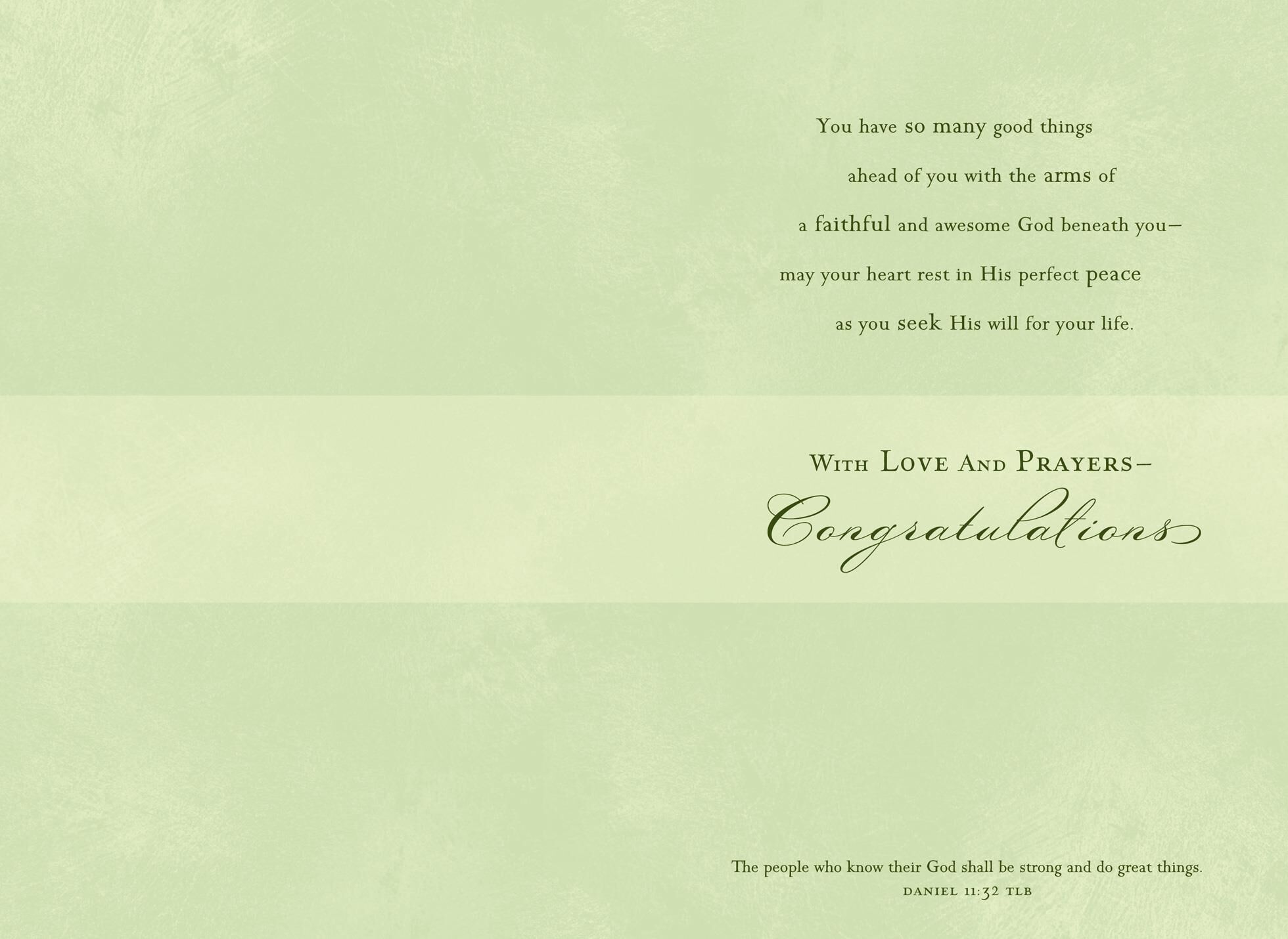 God's Plan For You Religious Graduation Card for a Grandson