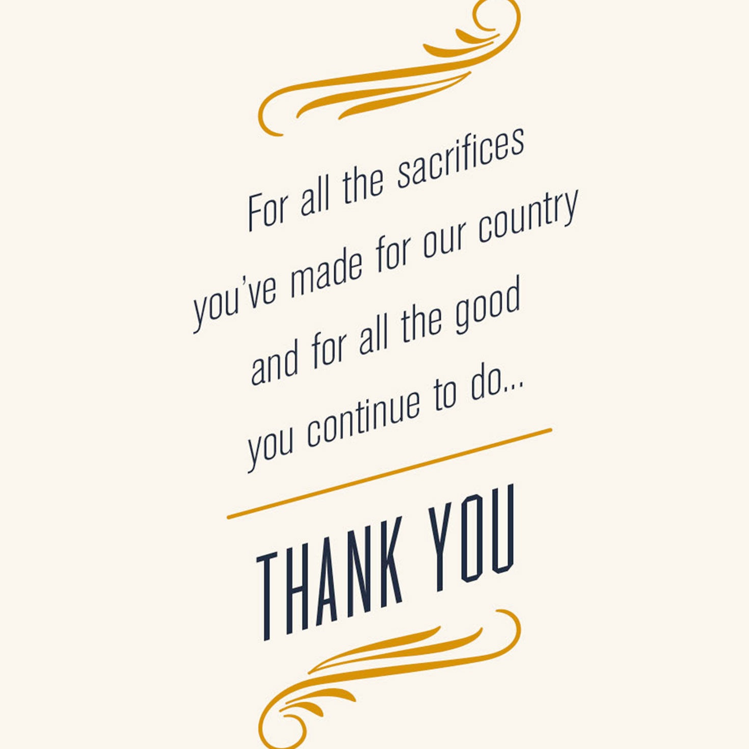 Flag Veterans Day Thank You Card for Women Sentiment image number 2