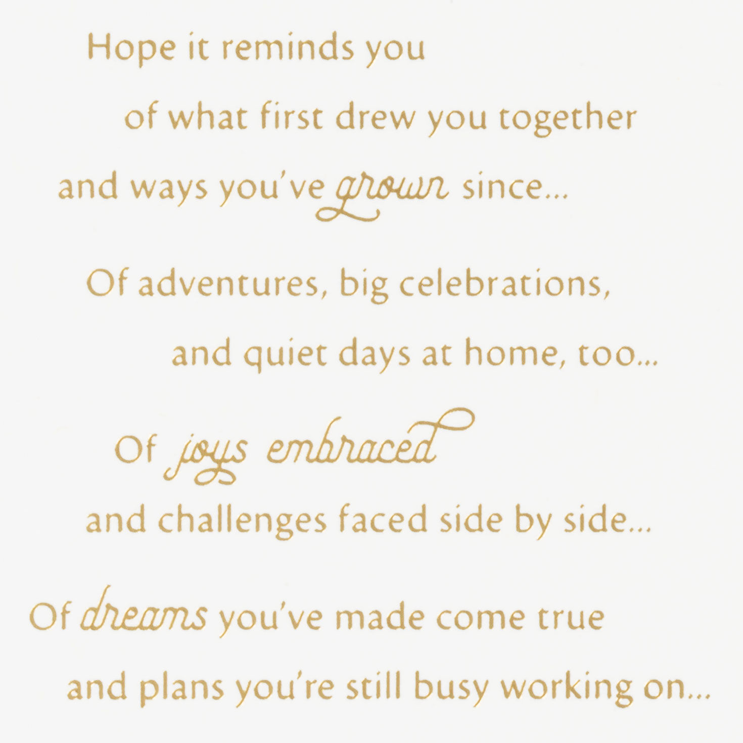 Couple Sitting on Pier at Night Your Anniversary Card Sentiment image number 2