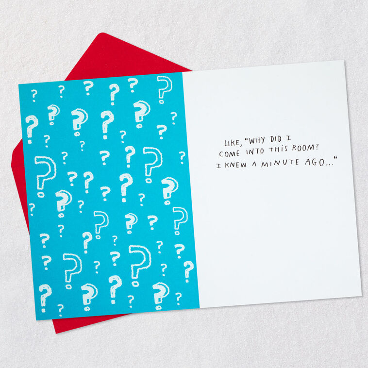 Lettering and Question Marks Funny Birthday Card  image number 3