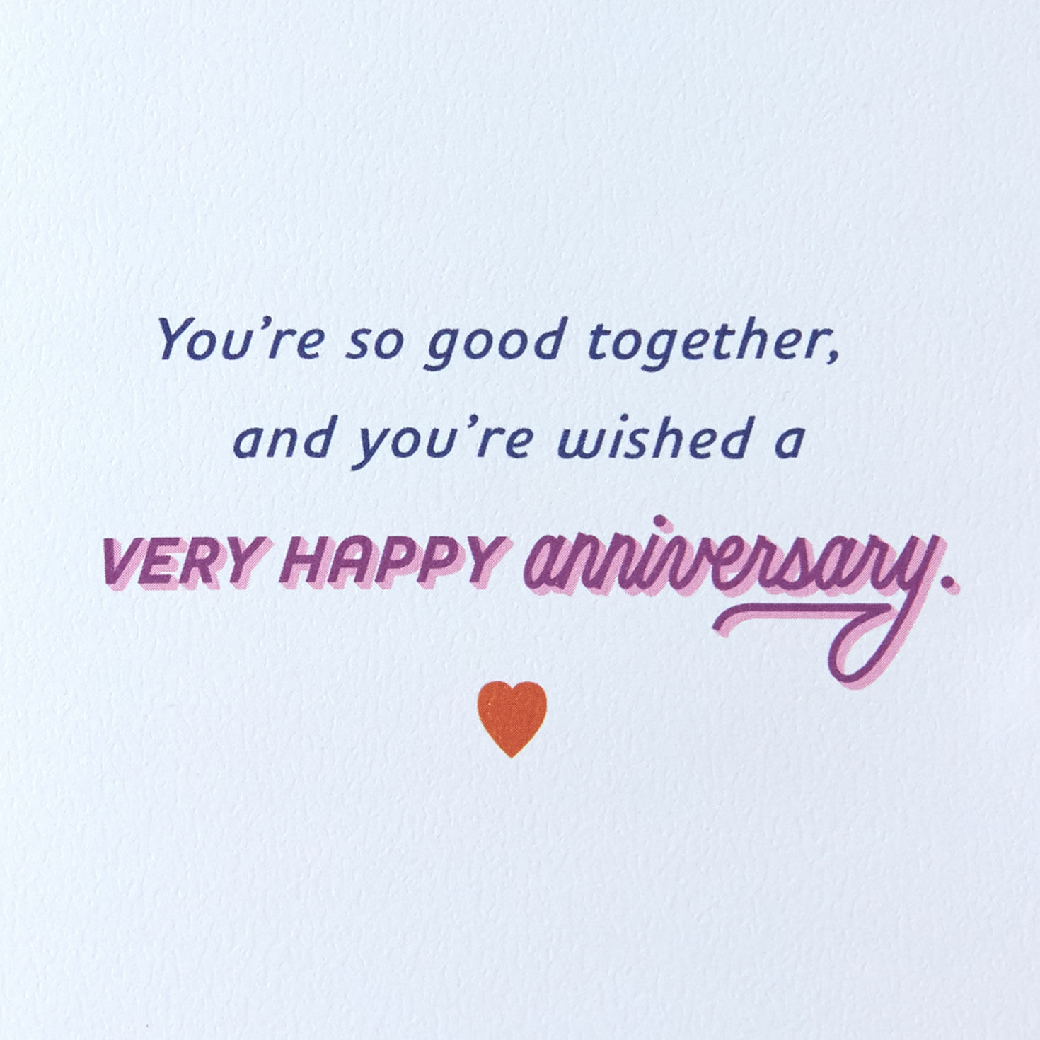 Modern Rainbow Lettering on Navy Anniversary Card Sentiment image number 3