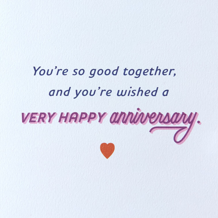 Modern Rainbow Lettering on Navy Anniversary Card Sentiment image number 3
