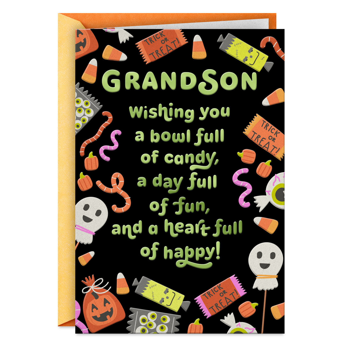 Candy, Fun and Heart Full of Happy Halloween Card for Grandson for only USD 3.99 | Hallmark