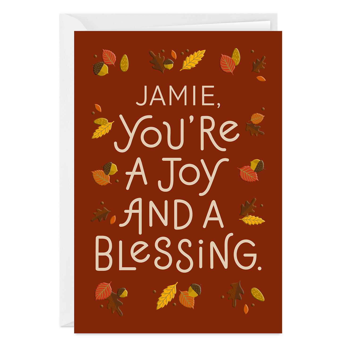 You're a Joy and Blessing Custom Thanksgiving Card