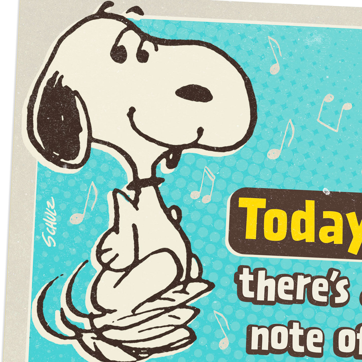 Snoopy Happy Dance on Blue Musical Birthday Card Card Front Detail image number 4
