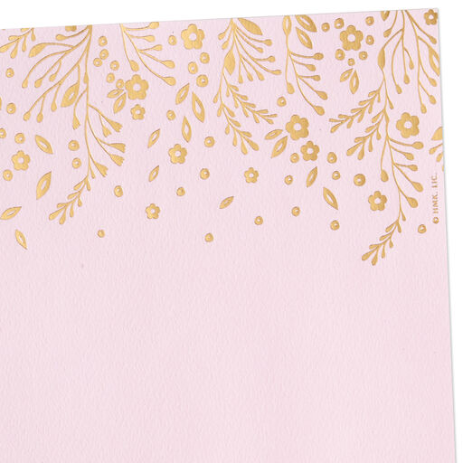 Gold Floral on Pink Stationery Set, Box of 20, 