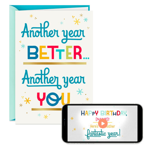 Another Year Wonderful Video Greeting Birthday Card, 