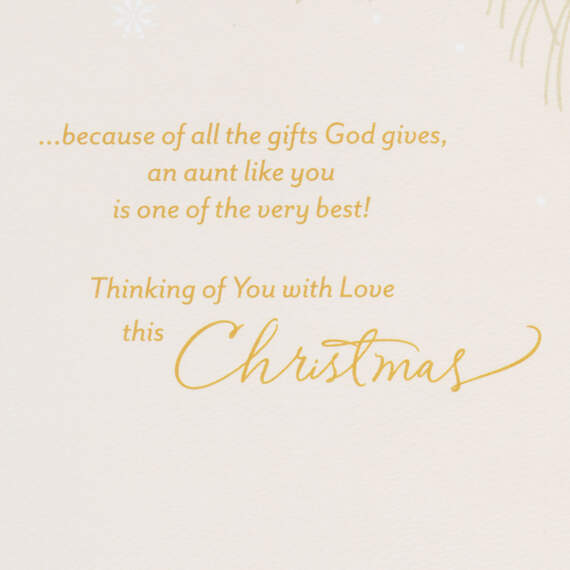 Feeling Spoiled and Blessed Religious Christmas Card for Aunt, , large image number 2