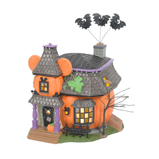 Disney Halloween Village Mickey's Haunted Manor Figurine, 6.8", 