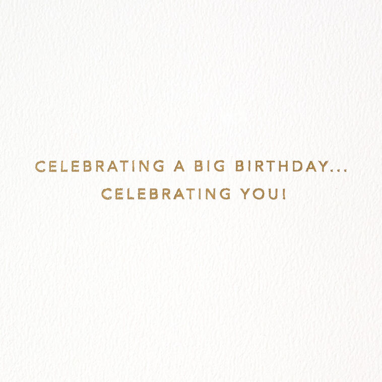 Gold Foil on Tan Signature Fiftieth Birthday Card Sentiment image number 2