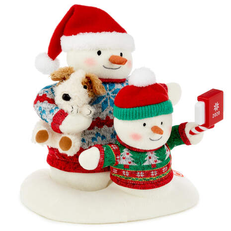 Cozy Christmas Selfie Snowman 2020 Singing Stuffed Animal With Light and Motion, 9.5", , large