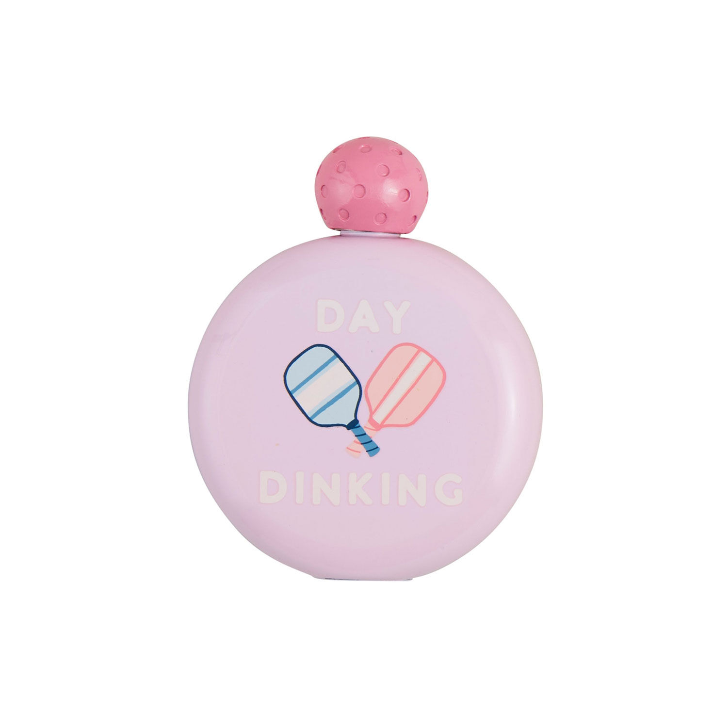 Mud Pie Day Dinking Pink Pickleball Flask