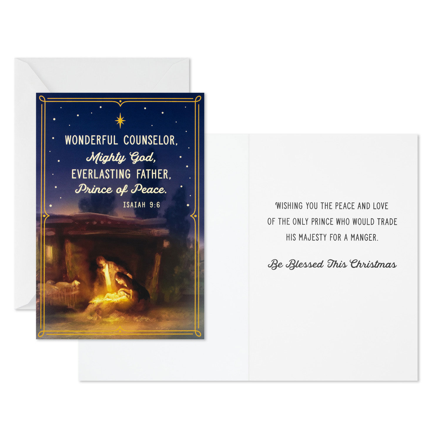 Manger DaySpring Religious Christmas Cards Card Front with Sentiment image number 3