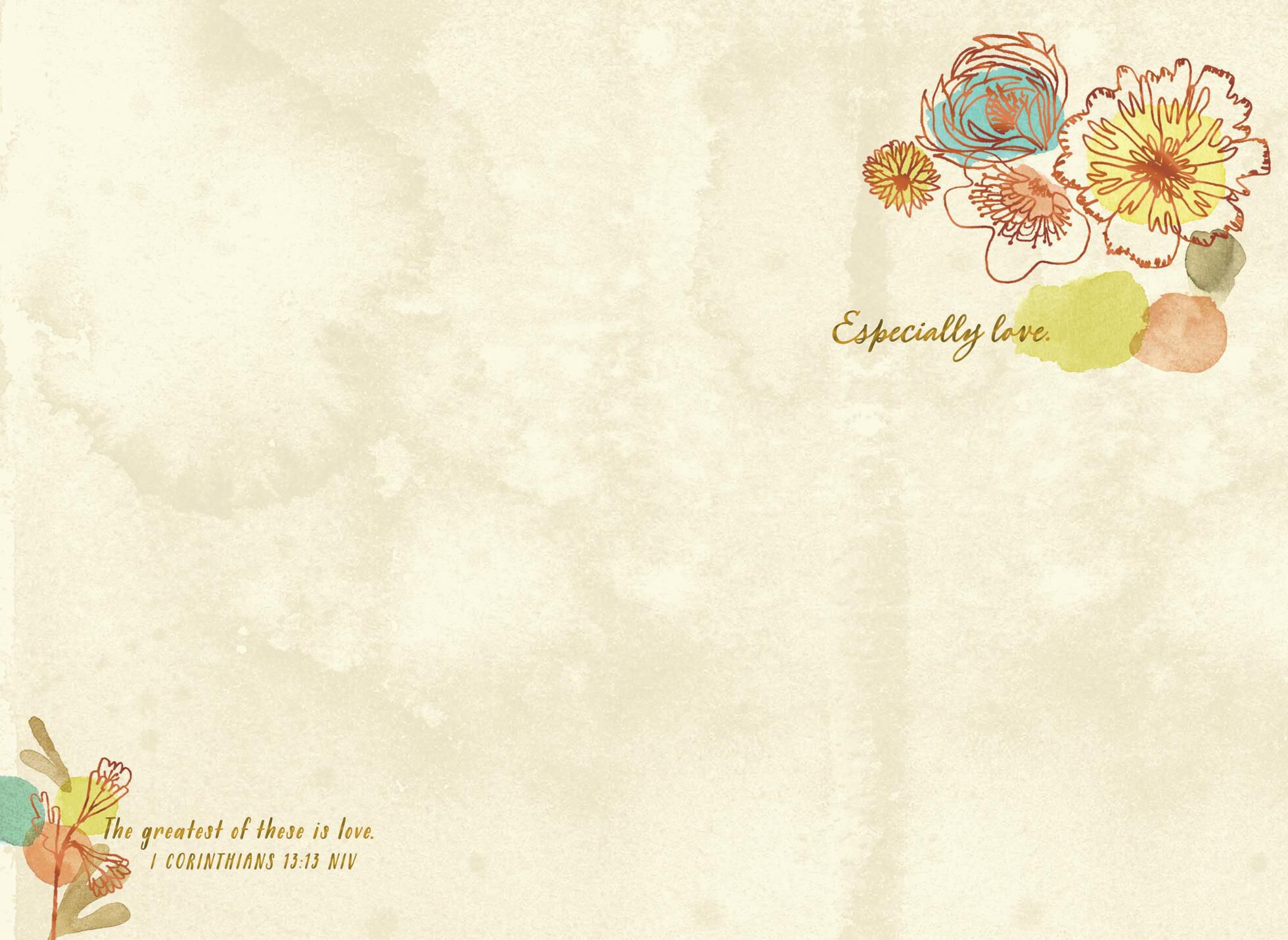 Pray, Care and Love Religious Encouragement Card