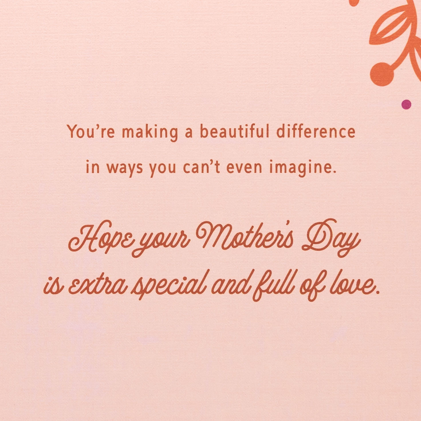 Pink and Orange Flowers Faith Mother's Day Card Sentiment image number 2