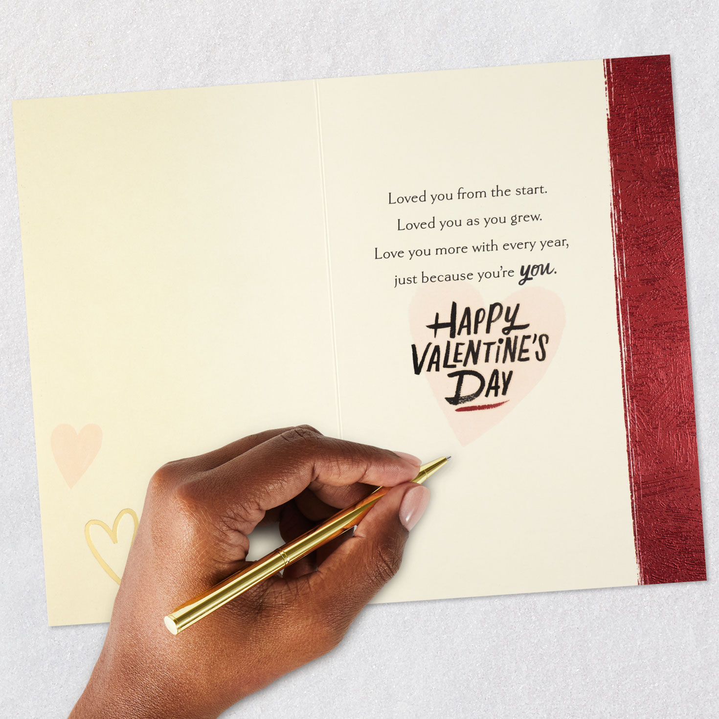 Love You Script and Hearts Grandson Valentine's Day Card  image number 6