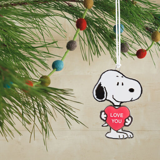 Peanuts® Snoopy Love You Metal With Dimension Hallmark Ornament, 