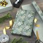 Floral on Blue/Happy Holidays Reversible Gift Wrap in use image number 3