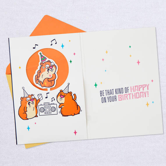 Happy Hamster Funny Musical Birthday Card With Motion, , large image number 3