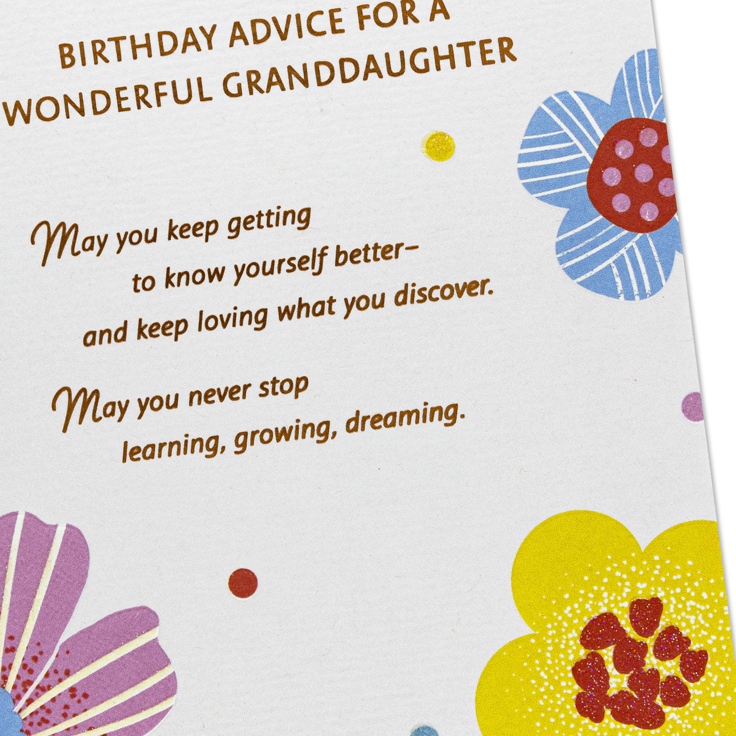 Flowers Birthday Card for Granddaughter Card Front Detail image number 5
