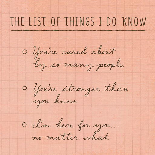 Things I Know Encouragement Card, 