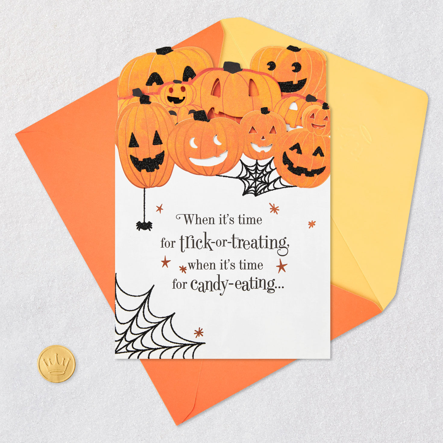 Pumpkins Thinking of You Halloween Card Greeting Cards Hallmark