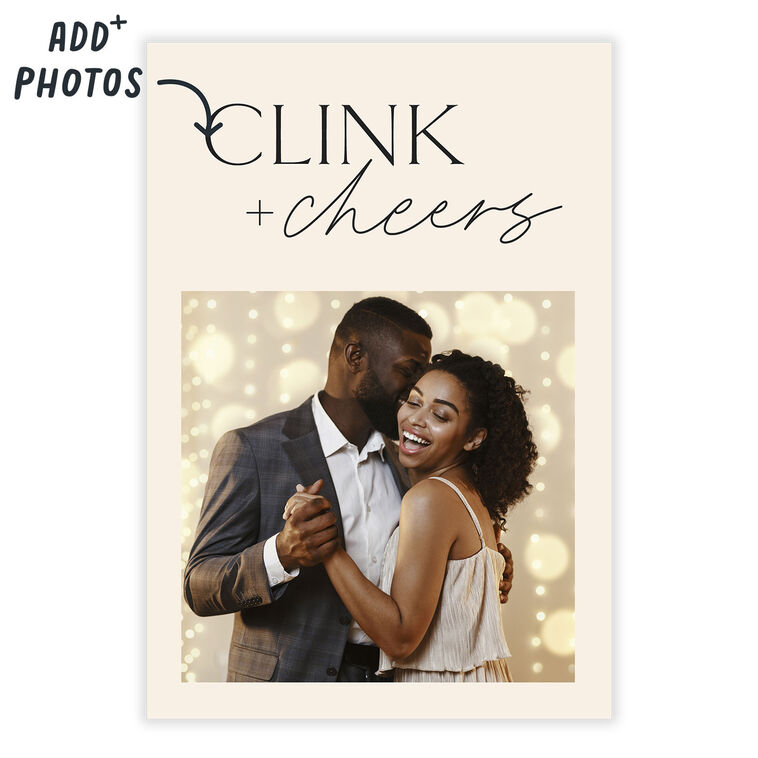 Personalized Clink and Cheers Congratulations Photo Card  image number 2