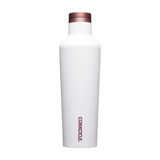 Corkcicle White Rose Stainless Steel Canteen, 16 oz., 