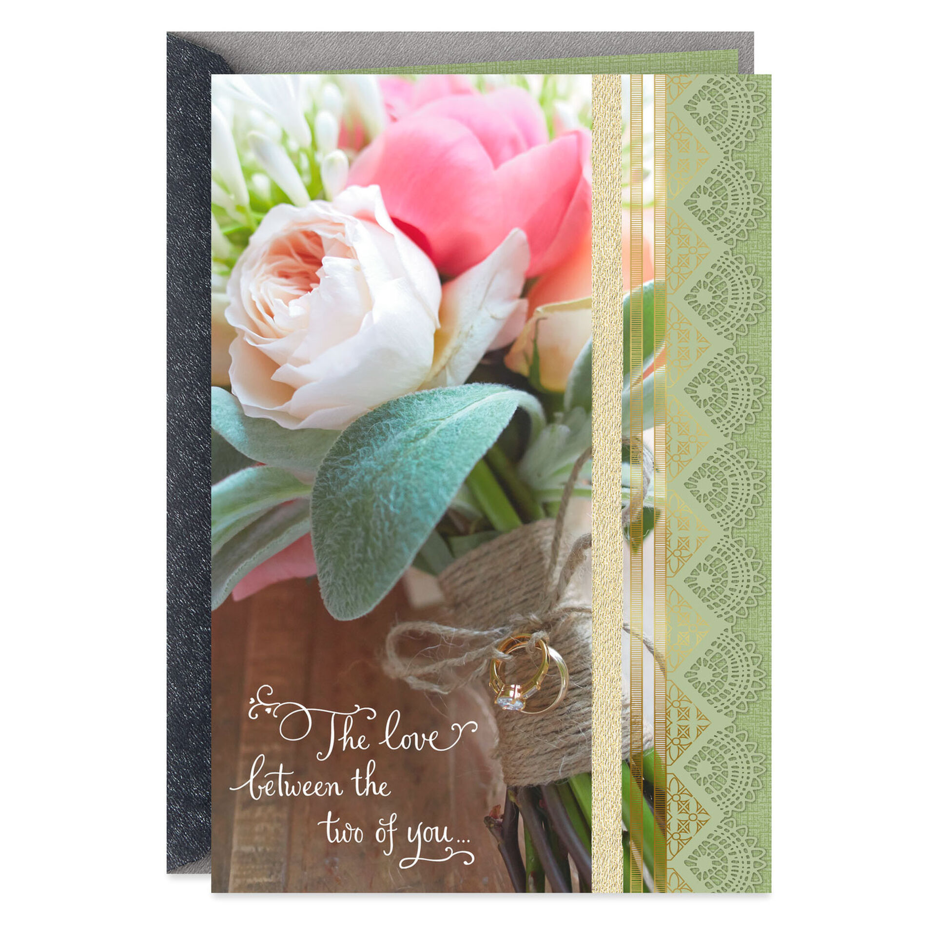 Bouquet And Rings Wedding Card For Son And Daughter In Law Greeting Cards Hallmark