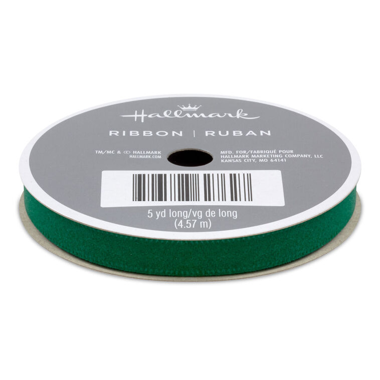 0.3" Forest Green Holiday Ribbon, 15'