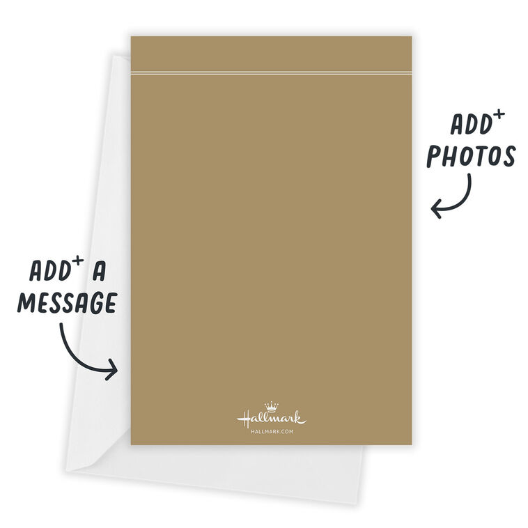 Favorite Memories Photo Grid Personalized Holiday Card Card back with Envelope indicating personalization image number 3