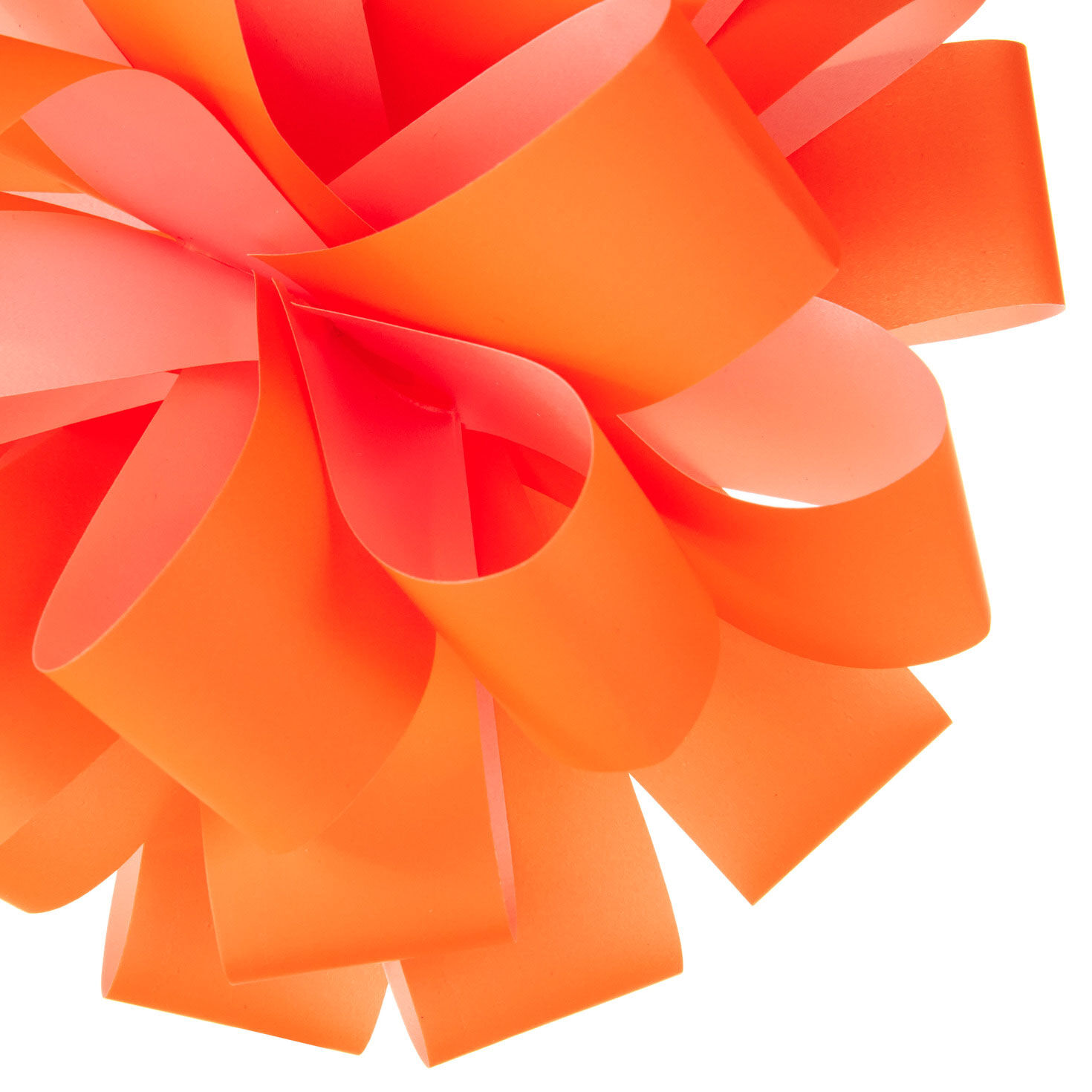Bright Orange Looped Ribbon Gift Bow upclose view image number 5