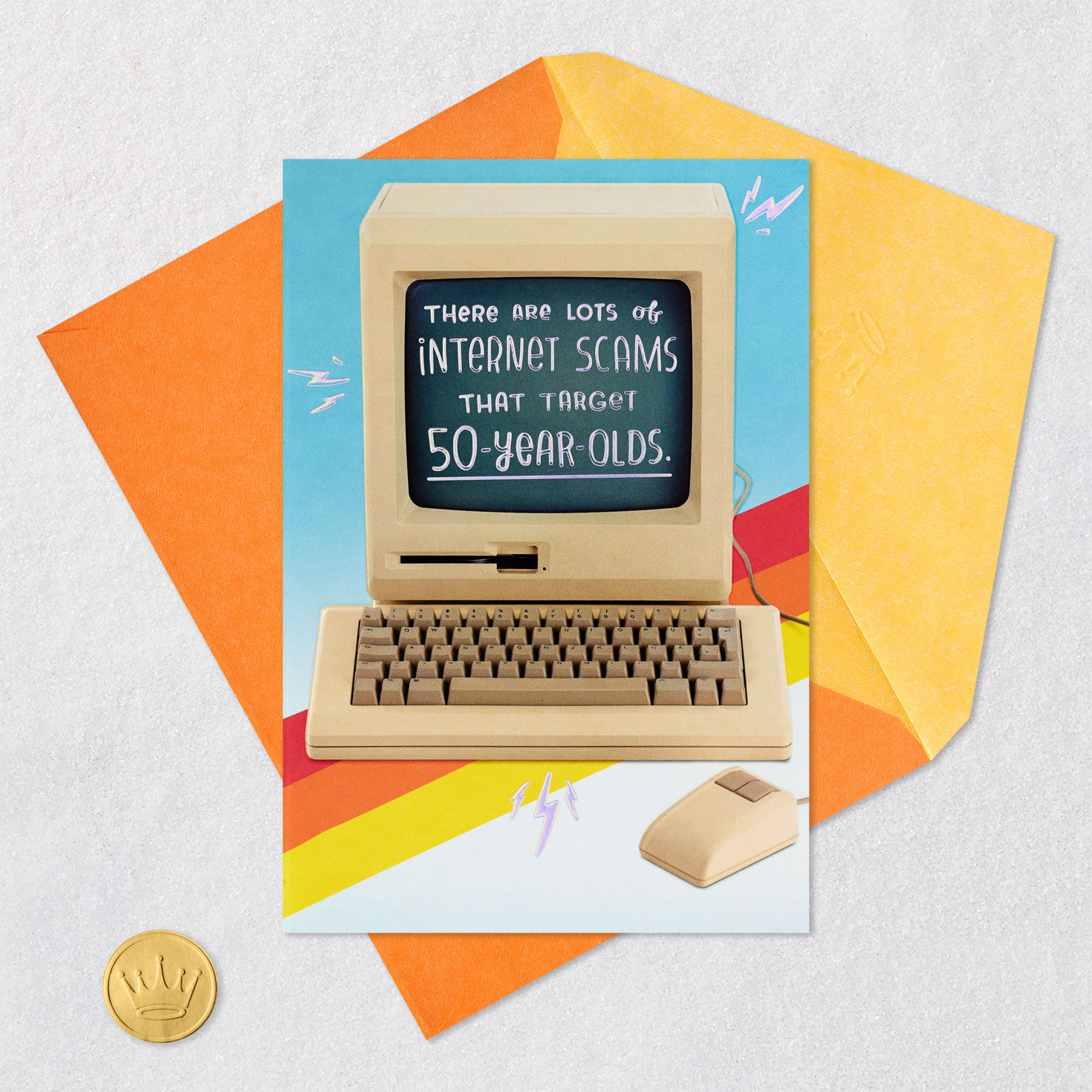 Beware of Internet Scams Funny 50th Birthday Card, , large image number 5