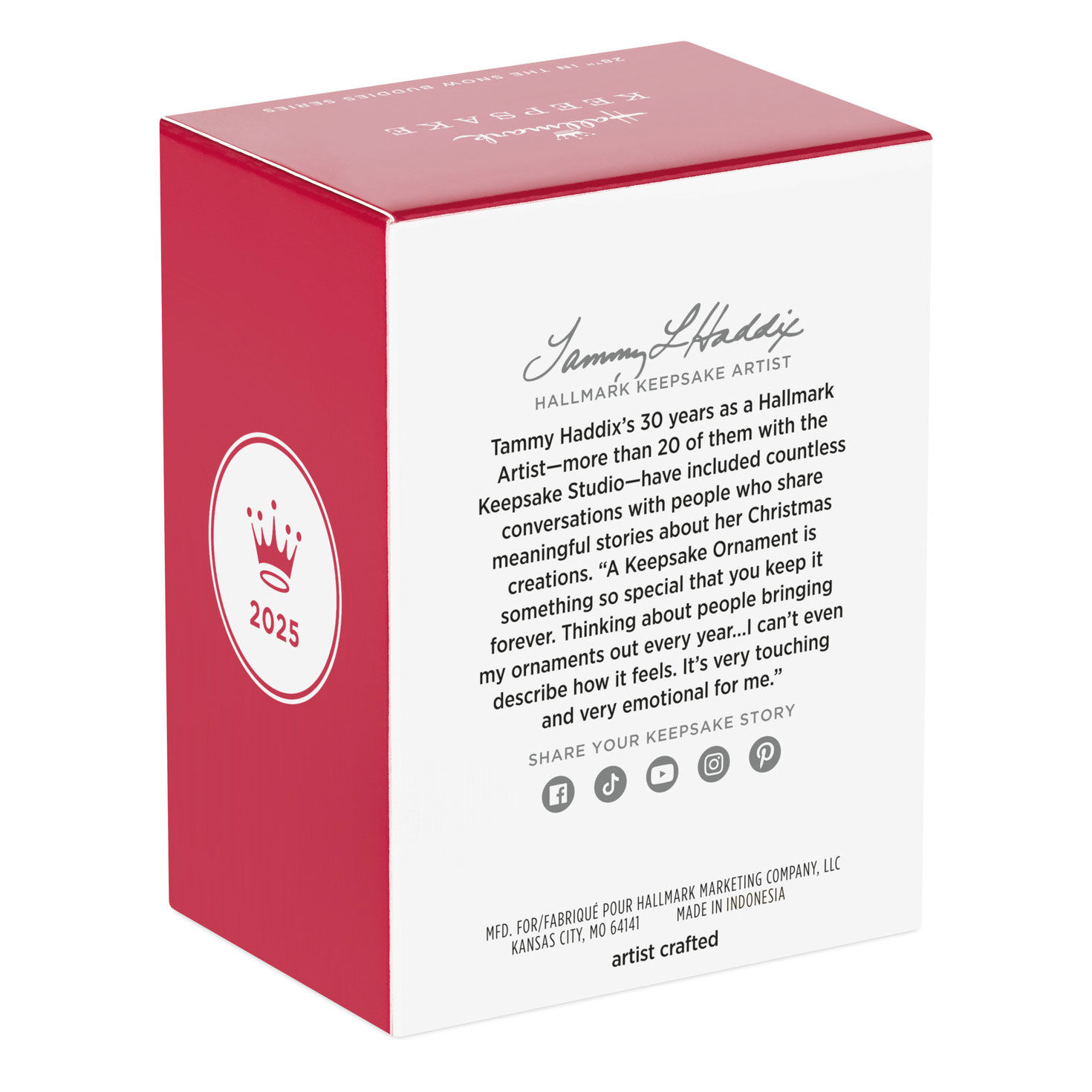 Snow Buddies 2025 Keepsake Ornament Packaging back image number 8